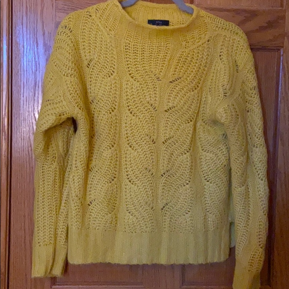 J.Crew Sweater Yellow Mock Neck New Golden Ochre